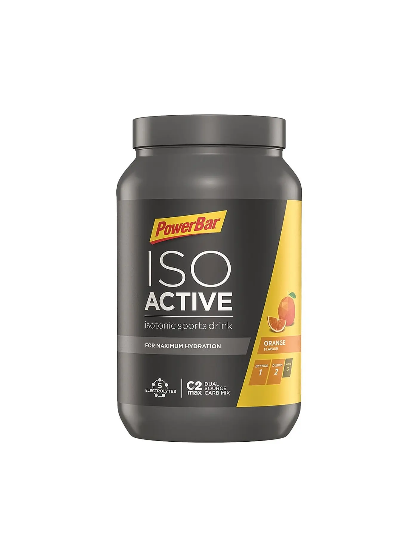 POWER BAR | Isotonisches Getränkepulver Isoactive Orange 1320g | 